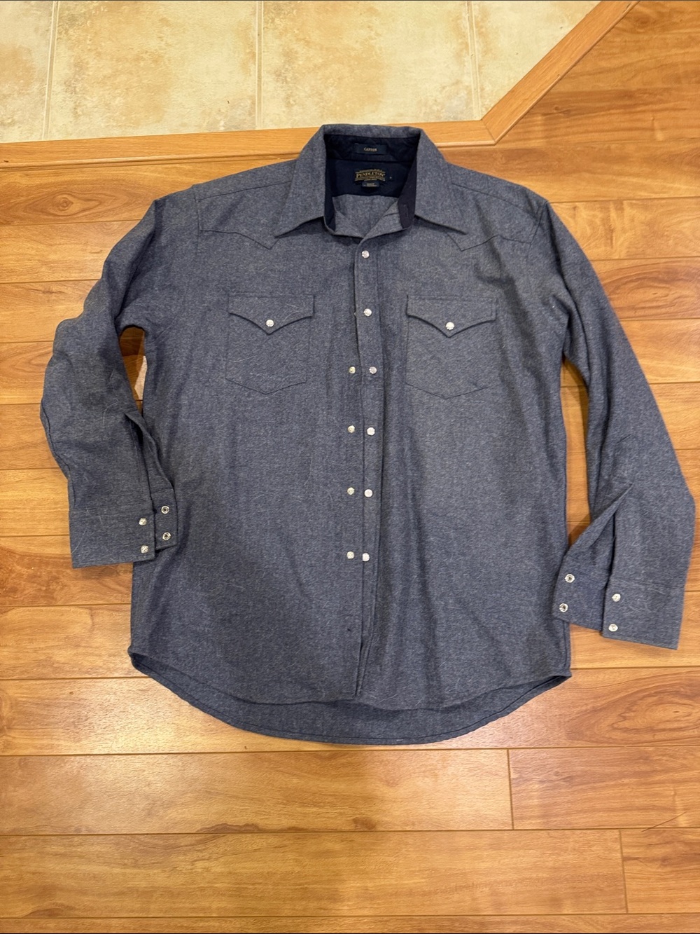 Pendleton Navy Western Snap-Front Shirt